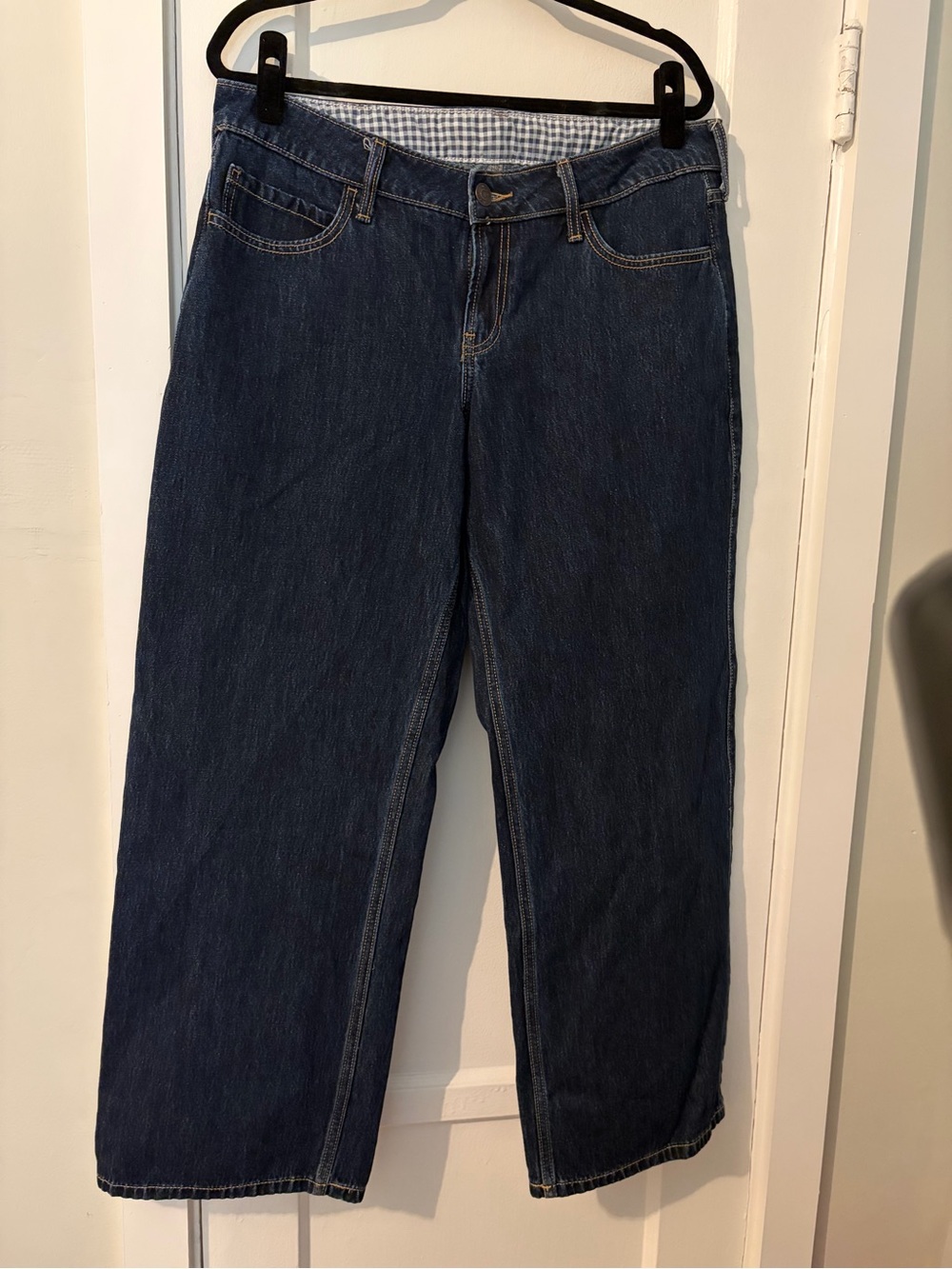 Hollister Dark Blue Straight-Leg Low-Rise Baggy Jeans
